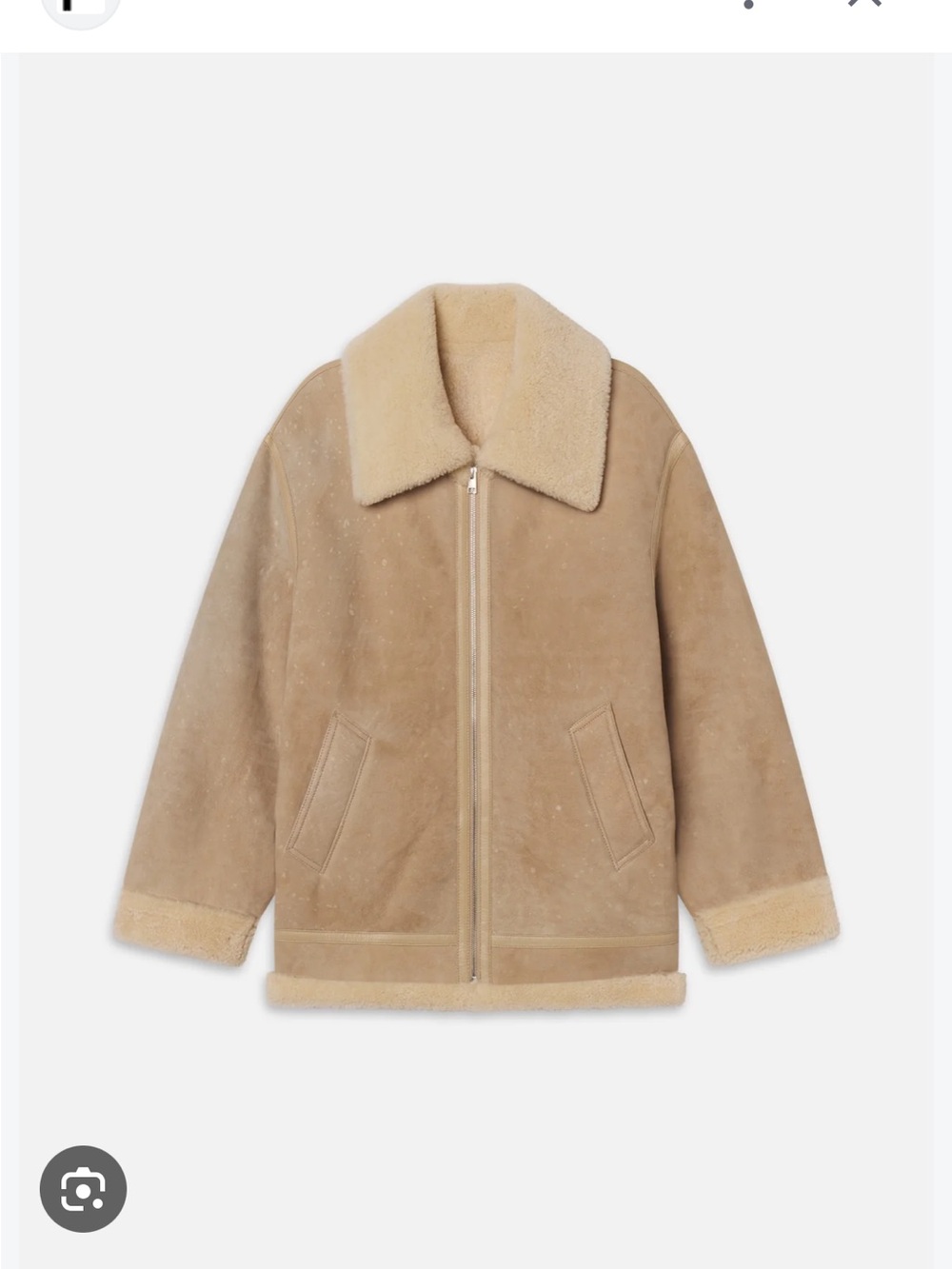 FRAME Aged Shearling Jacket Sz S NWT